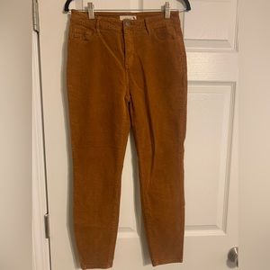 Brown Corduroy crop pants
